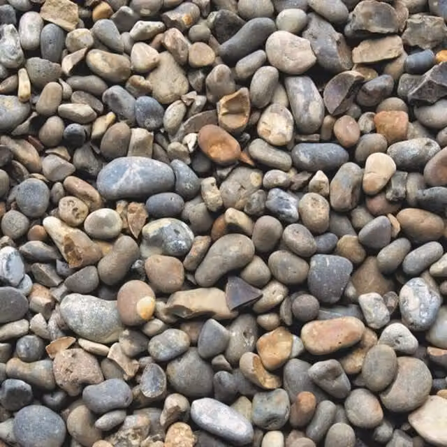 Bowland Stone Henham 50mm Decorative Gravel Bulk Bag 750kg Multicolour Brown and Grey