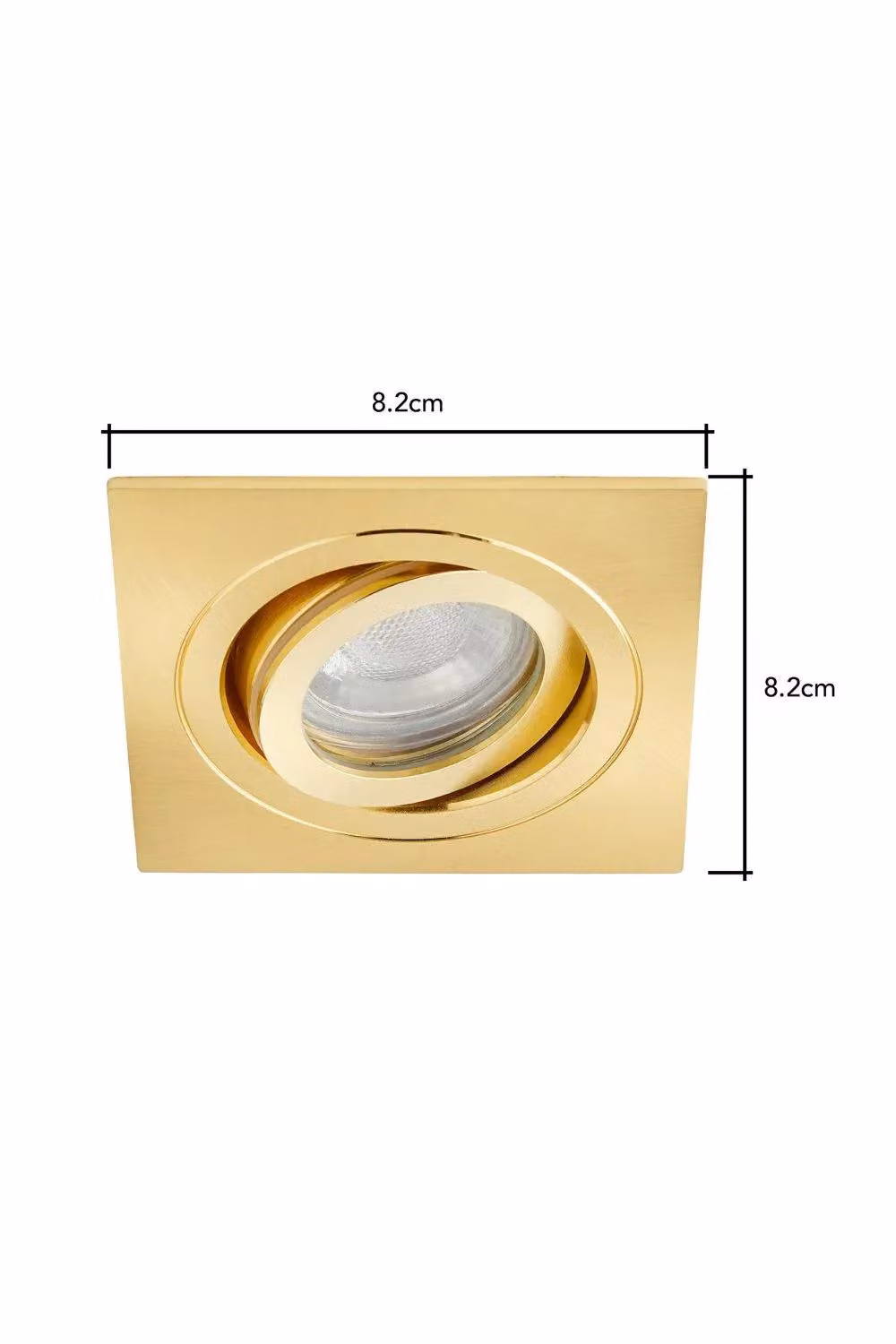 BHS Lighting Sym Square Recessed Adjustable Spot Light in Gold/Brass – 3