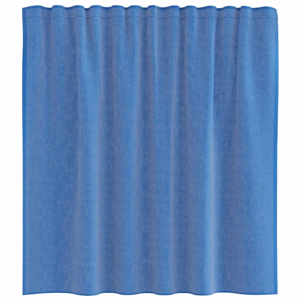 Berkfield Home Royal Blue Transparent Voile Fabric Curtains with Rod Pockets, 2 Pack, W: 140 cm – 3