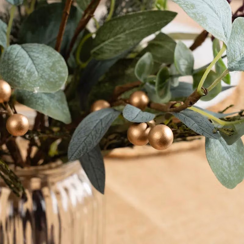 Scottish Everlastings Ltd Rustic Green Eucalyptus Tabletop Arrangement, Height: 30 cm – 2
