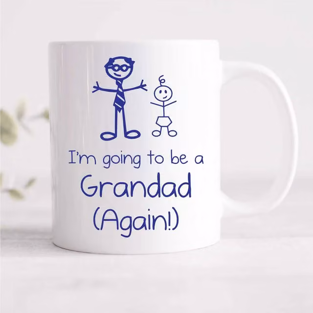 60 Second Makeover Limited I'm Going to Be a Grandad Again Ceramic Mug in White