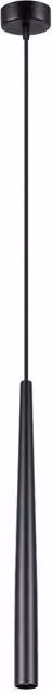 Sollux Lighting Modern Black Metal Cylinder Pendant Lamp, W/D/H: 8 x 8 x 118 cm