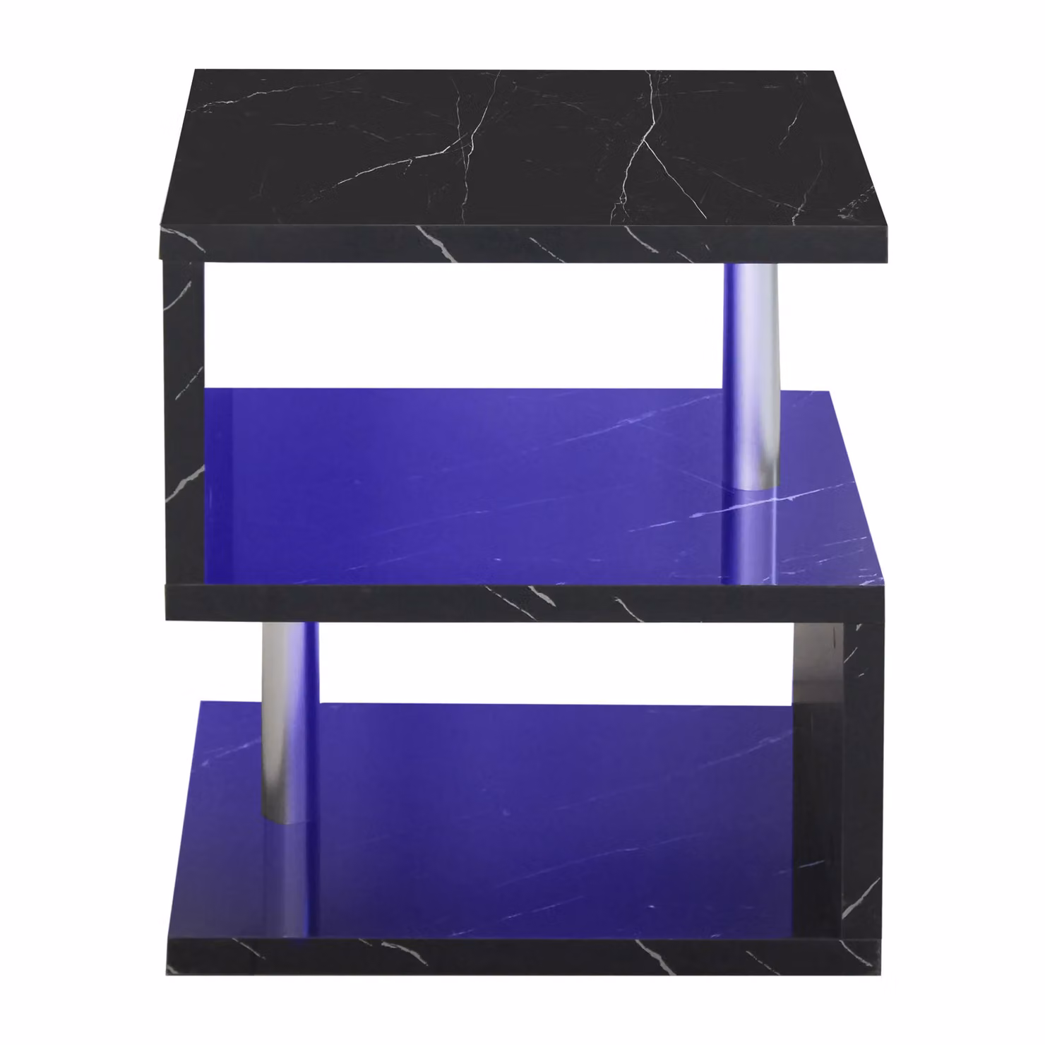 Comfy Living Ltd Abstract High Gloss LED Side Table in Black – 3