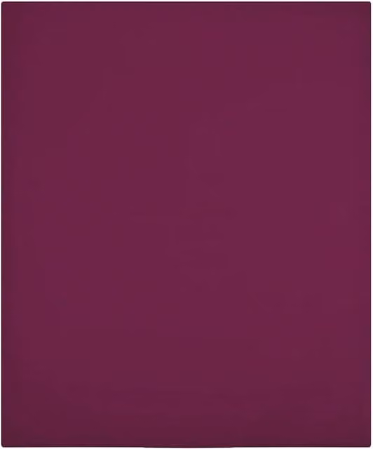 Berkfield Home Red Bordeaux Jersey Cotton Fitted Sheet W/D/H: 180 x 200 cm