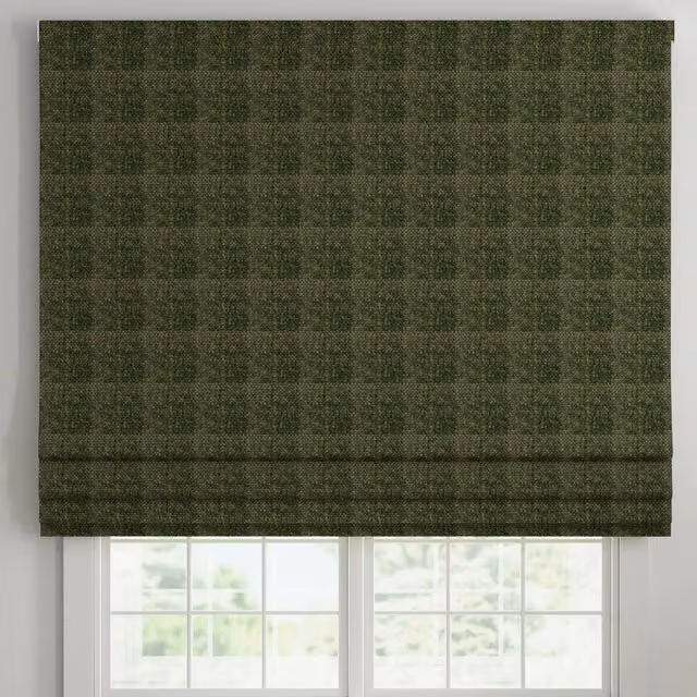 ANTE DECOR Eden Made To Measure Blackout Roman Blind in Olive Green