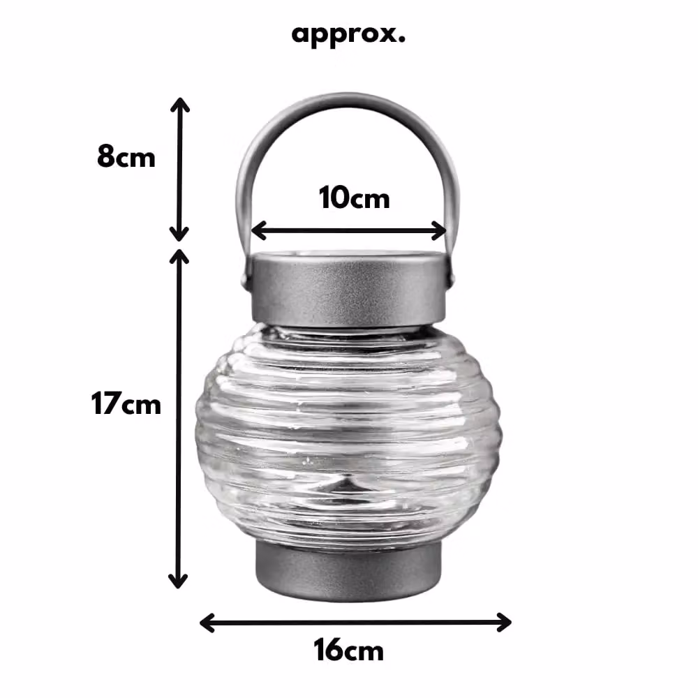 Marco Paul Solar Garden Lantern with Cool White LED in Metallic Silver – 2