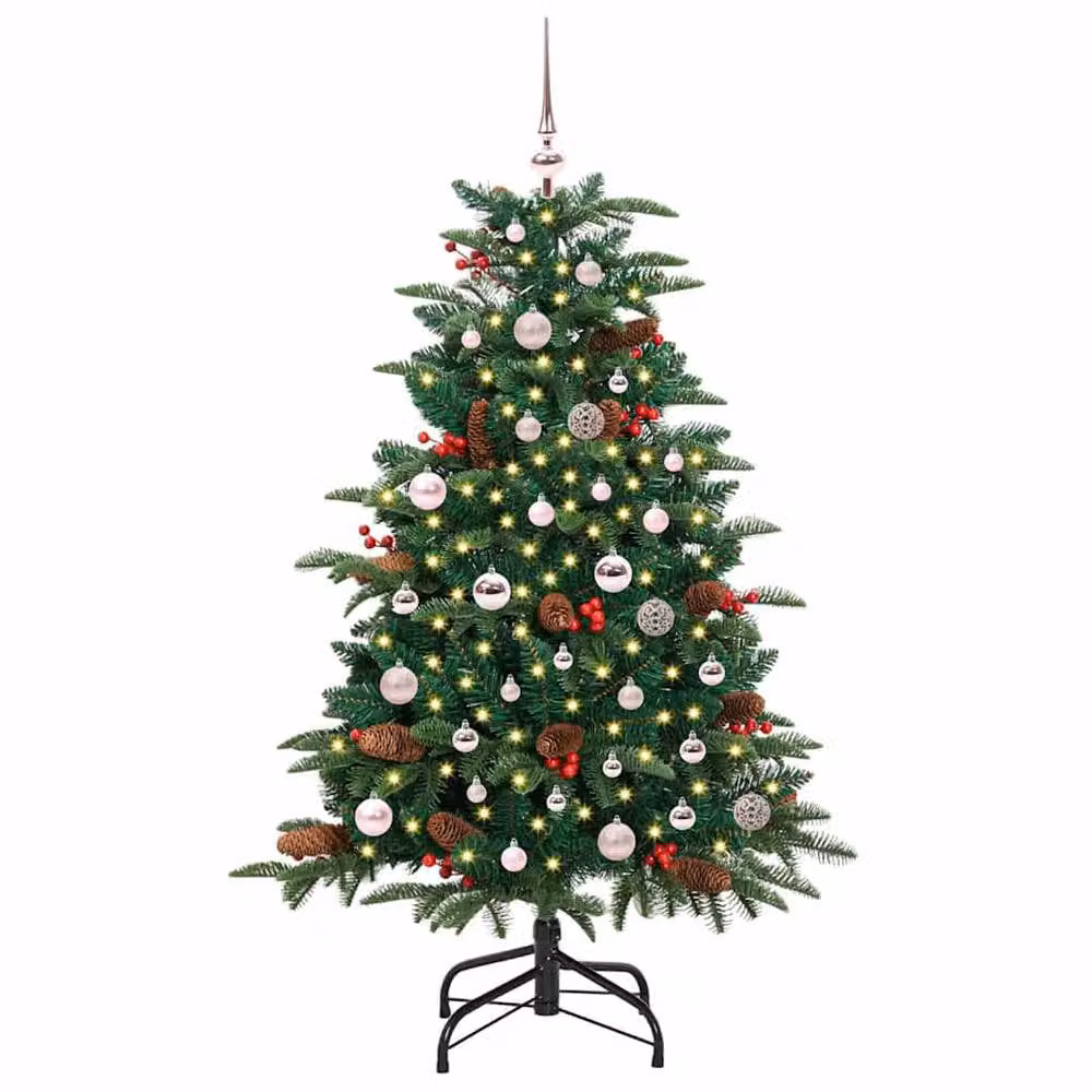 Berkfield Home Artificial Christmas Tree with 150 LEDs and Stand, Green, Height: 150 cm – 2