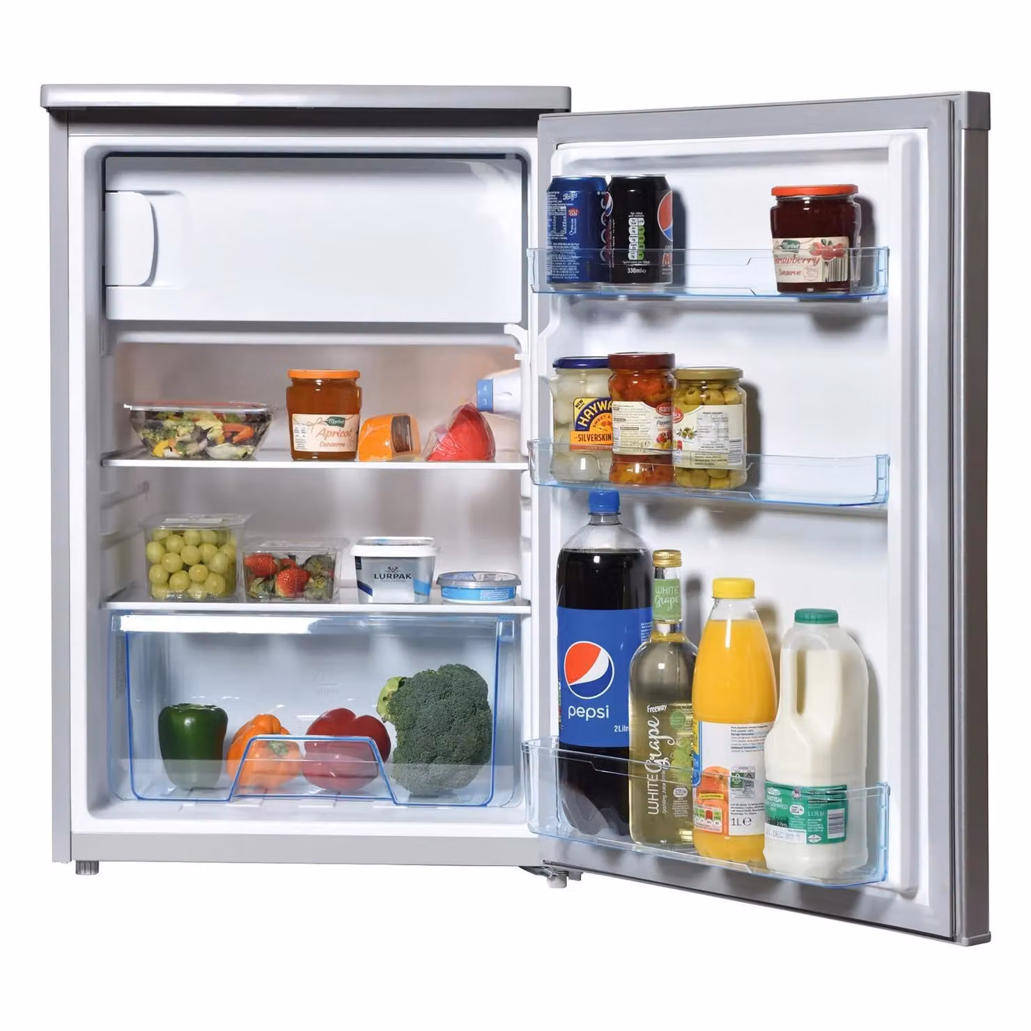 Statesman Under Counter Fridge with 4 Ice Boxes in Silver, W/D/H: 55.3 x 57.4 x 84.5 cm – 2