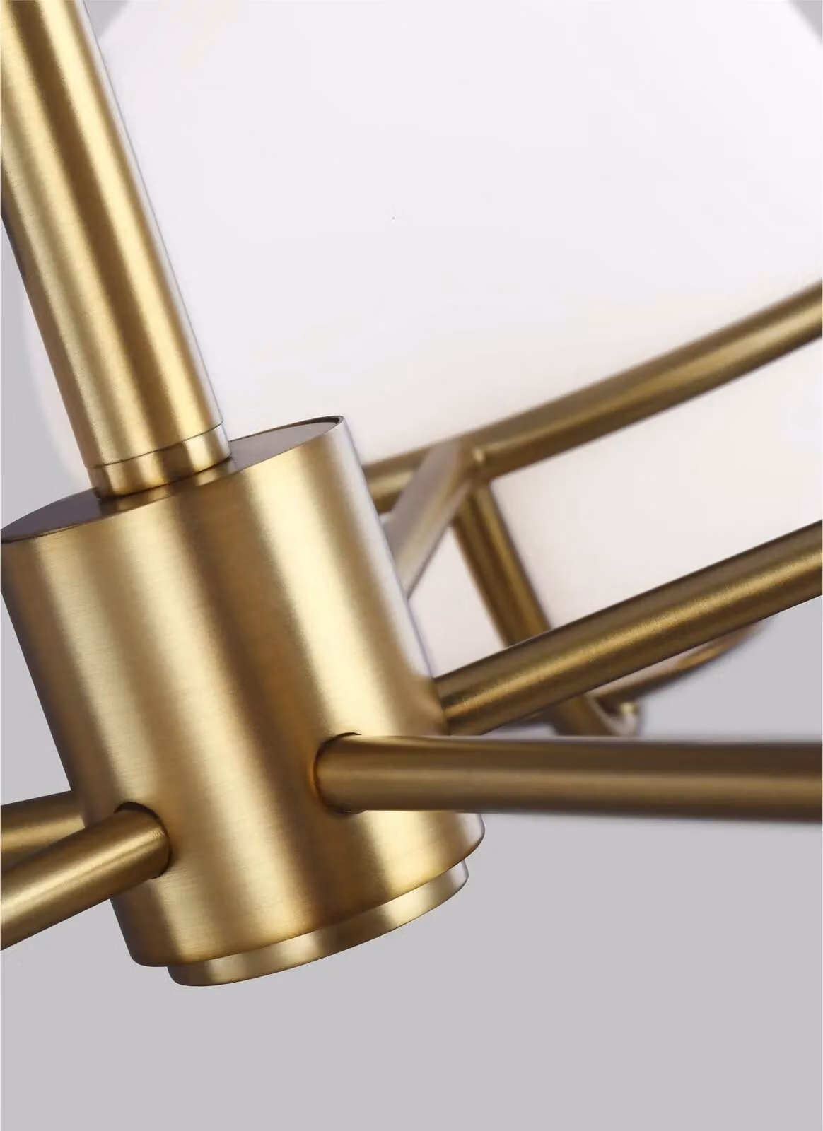Loops 5 Bulb Modern Hanging Pendant Chandelier in Burnished Brass with LED G9 Bulbs Included – 2