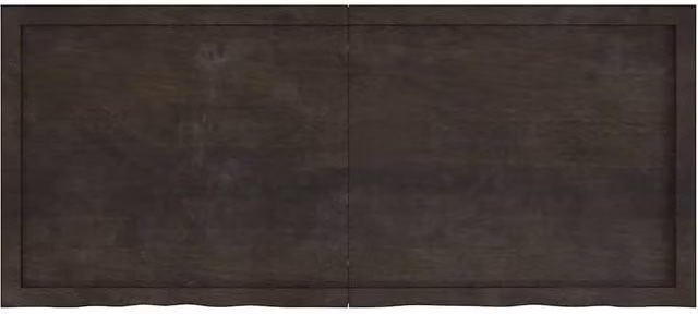 Berkfield Home Wall Mounted Oak Shelf in Dark Brown and Grey, W: 140 cm, D: 60 cm, H: 60 cm – 1