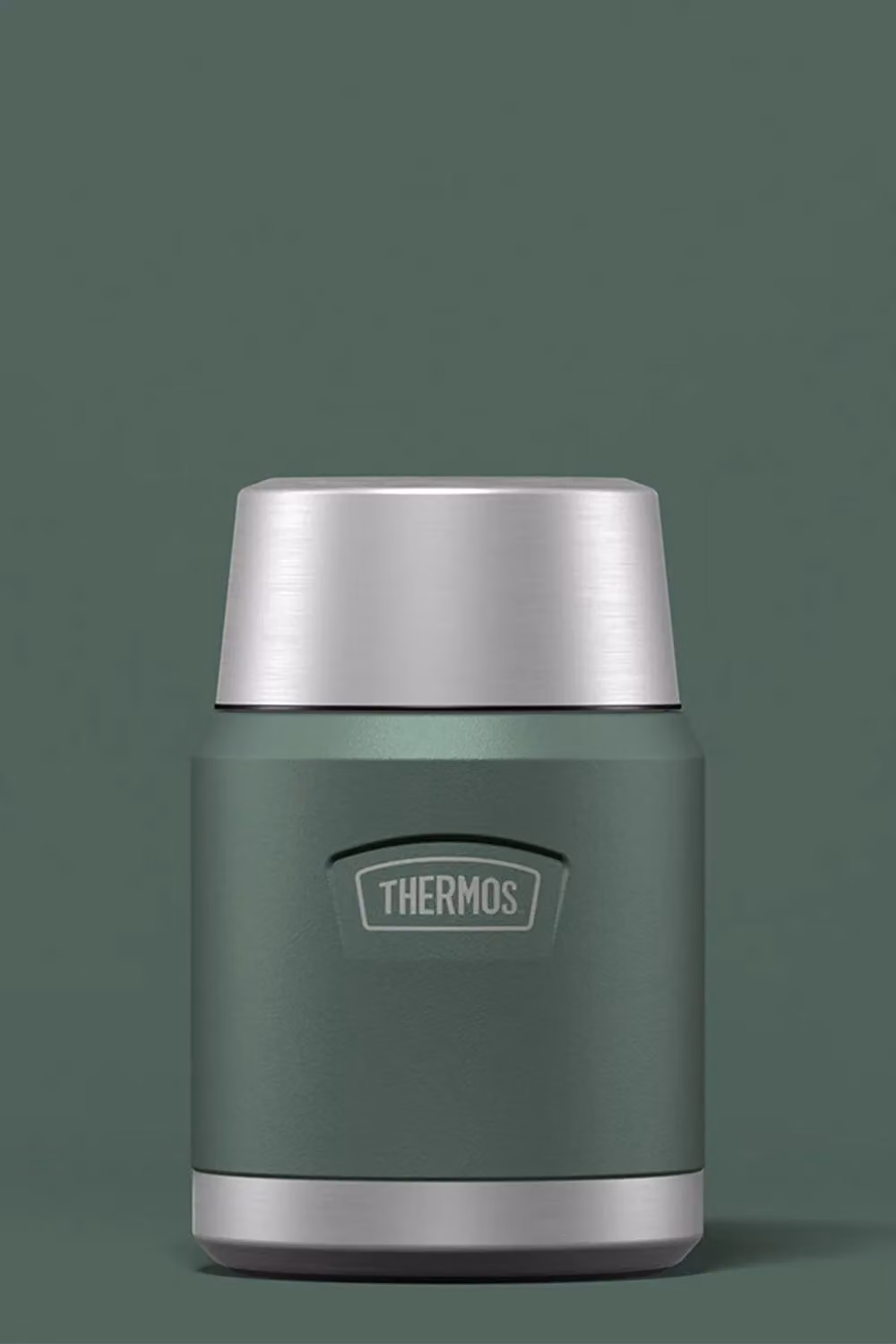 Thermos Icon Series Stainless Steel Leakproof Food Flask with Spoon, 470ml, Green – 1