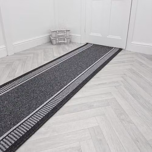 runrug Loop Pile Hallway Runner Rug in Grey, W/D/H: 80 x 360 x 0.5 cm – 6