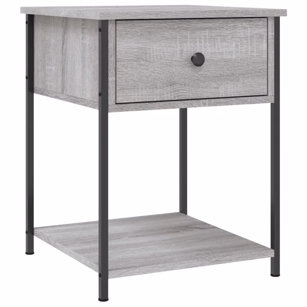 Berkfield Home Set of 2 Grey Sonoma Bedside Tables, W/D/H: 44 x 45 x 58 cm – 3