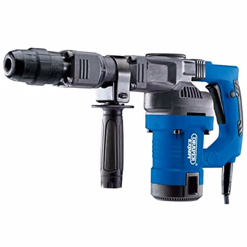 Draper Expert 1050W SDS Electric Hammer Drill, Blue, 230V Mains Power, 4300bpm Demolition Tool with 25J Concrete Breaker