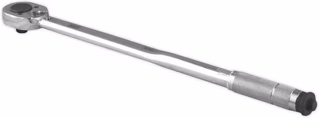 Loops Micrometer Torque Wrench with 3/4 inch Square Drive and Flip Reverse Ratchet Mechanism in Silver and Multicolour Hardened Steel – 1
