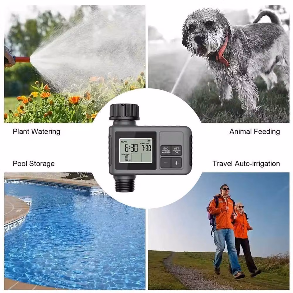 SPETLEK Digital Automatic Water Timer Irrigation Watering System in Dark Grey – 4