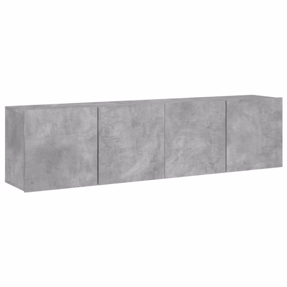 Berkfield Home Wall-mounted TV Cabinets, 2 Pieces, Concrete Grey, W: 80 cm, D: 30 cm, H: 41 cm – 2