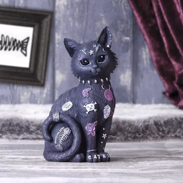 Nemesis Now Bad to the Bone Black Cat Figurine, Height: 22 cm