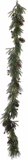 KDMD Green Pine Garland with Cones and Foliage, 180 cm