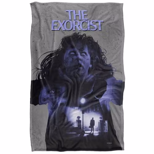 Warner Bros. The Exorcist Regan Collage Poster Super Soft Fleece Throw Blanket, Multicolour, W: 91.0 cm x D: 147.0 cm
