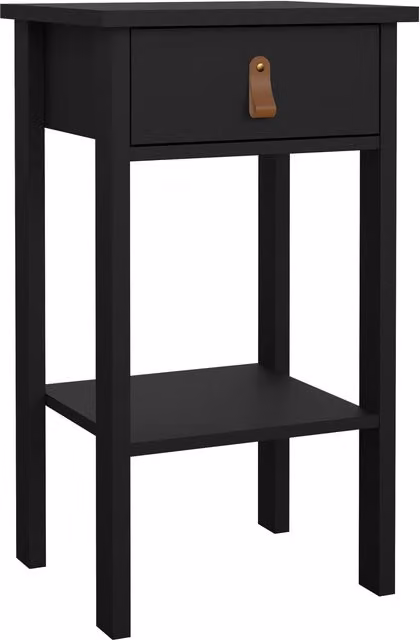 Furniture To Go Barcelona Modern Bedside Table with 1 Drawer in Black – 1