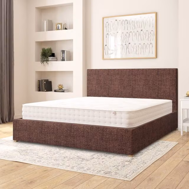 Aspire Garland Superking Ottoman Storage Bed in Chocolate Brown Yorkshire Knit Fabric