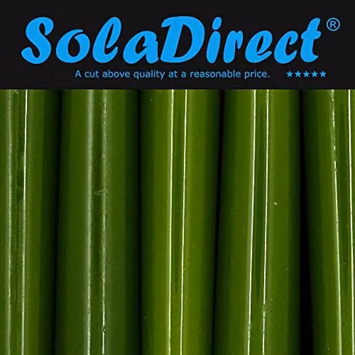 SolaDirect Unscented Tapered Dinner Candles in Green, Pack of 10, Height: 24 cm – 2