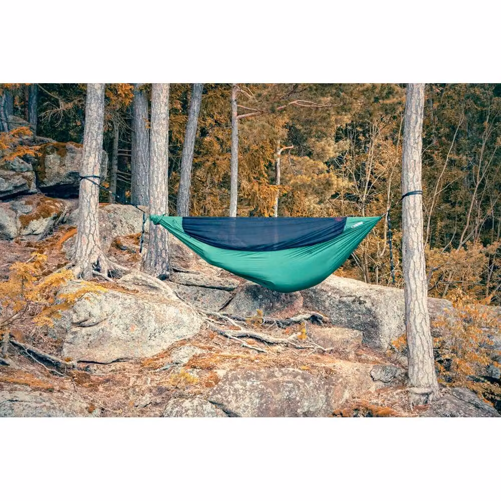 Ticket to the Moon Lightest Pro Hammock with Insect Protection and Integrated Ridgeline, Dark Green – 4