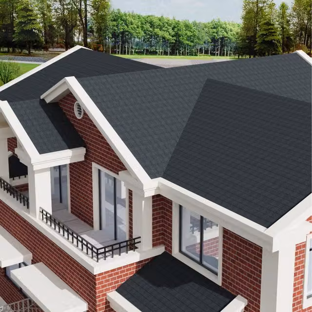 Komore 18-Piece 3-Tab Asphalt Bitumen Roofing Shingles in Black and Anthracite