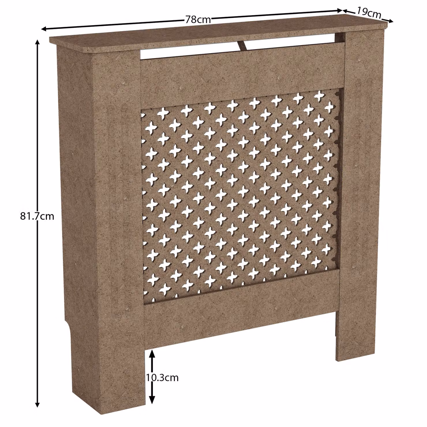 Vida Designs Oxford MDF Radiator Cover, Brown, W: 82.0 cm, H: 78.0 cm, D: 19.0 cm – 2