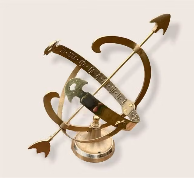 Buttercup Farm Gold Brass Armillary Sundial