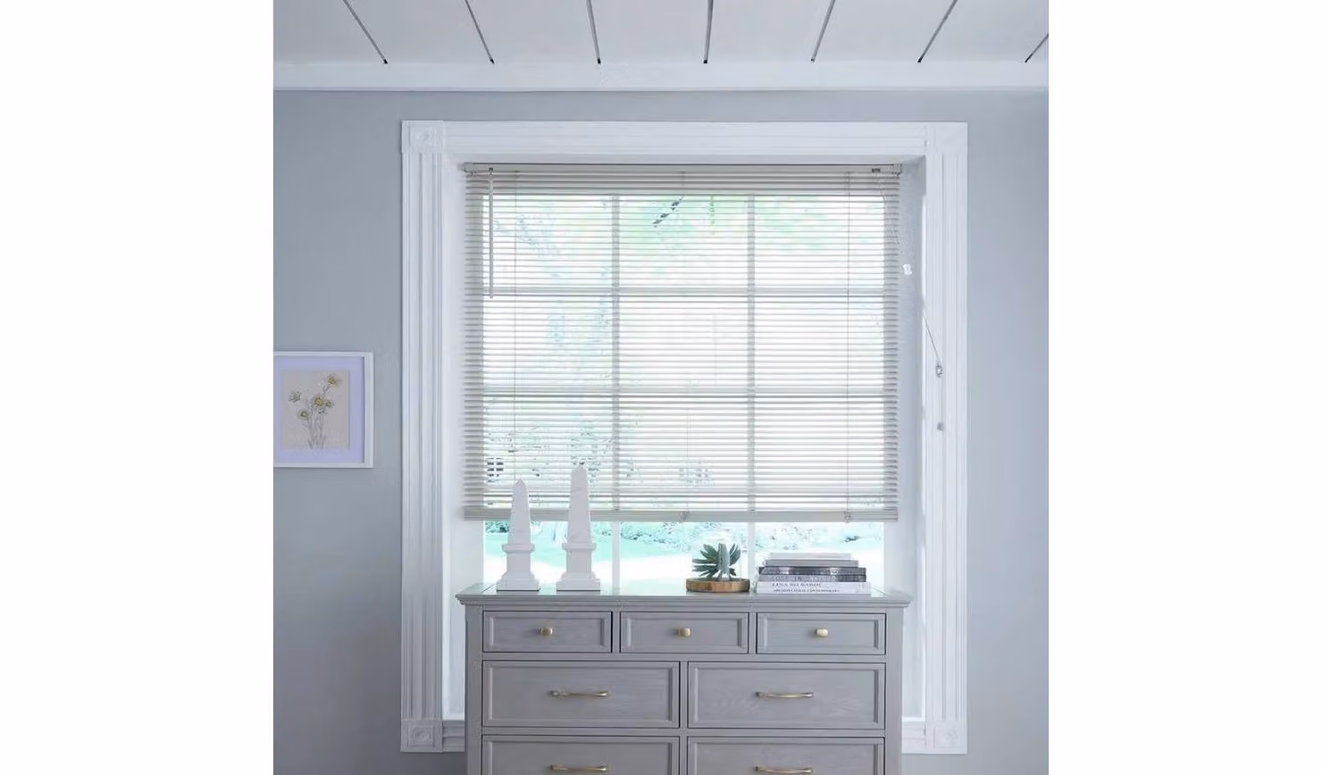 Little Black Book Grey Basswood 25mm Venetian Blind, W: 130 cm, H: 160 cm