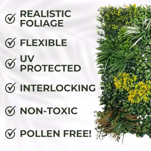 Ark Mat Green Artificial Plant Wall Panel, W: 100 cm, H: 100 cm – 4