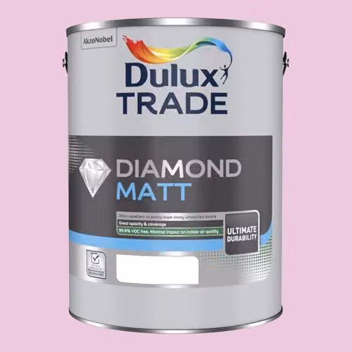 Dulux Trade Diamond Matt Paint in Sweet Pink, 5l