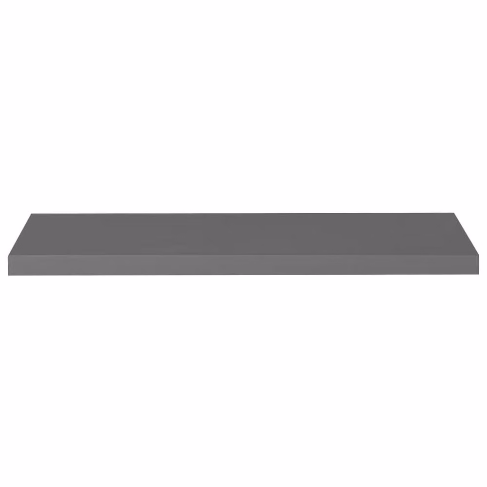 Berkfield Home Durable Floating Wall Shelves, 2 Pack, High Gloss Grey, W: 90 cm, D: 23.5 cm, H: 3.8 cm – 4