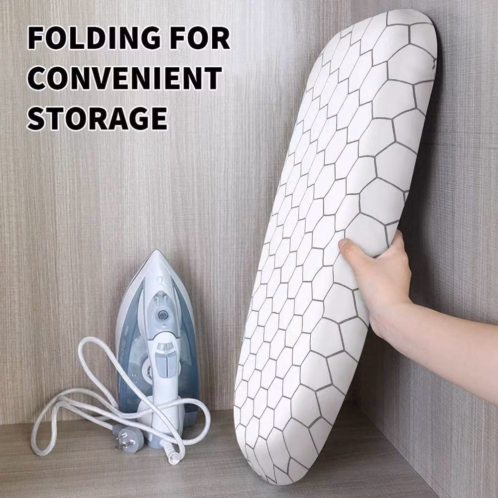 KORVIXA Foldable Tabletop Ironing Board in White, W: 60 cm, D: 37 cm – 3