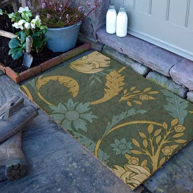 Artsy Mats William Morris Blue Floral Doormat, Multicolour, W: 90 cm, D: 60 cm – 1