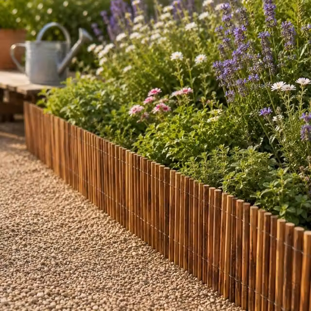 Marco Paul Willow Garden Border Edging in Brown, W: 2 m, H: 0.30 m