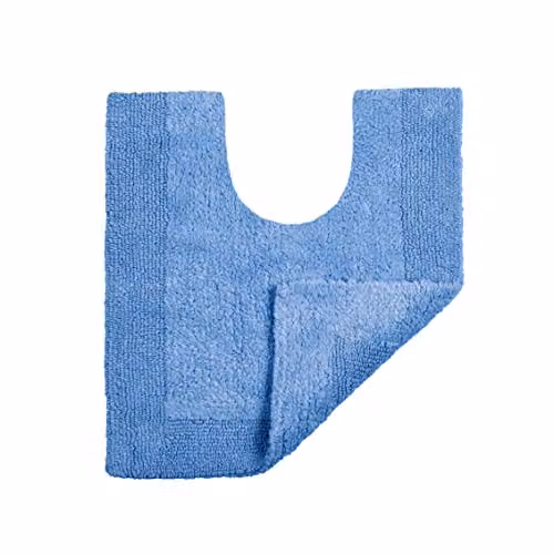 Allure Bath Fashions Elegance Reversible Heavyweight Cotton Pedestal Mat in Cornish Blue, W/D/H: 55 x 55 x 1.5 cm – 4