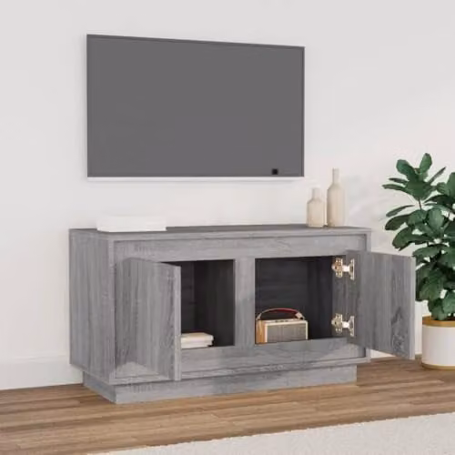 vidaXL Modern Grey Sonoma TV Cabinet Media Unit W/D/H: 80 x 35 x 45 cm