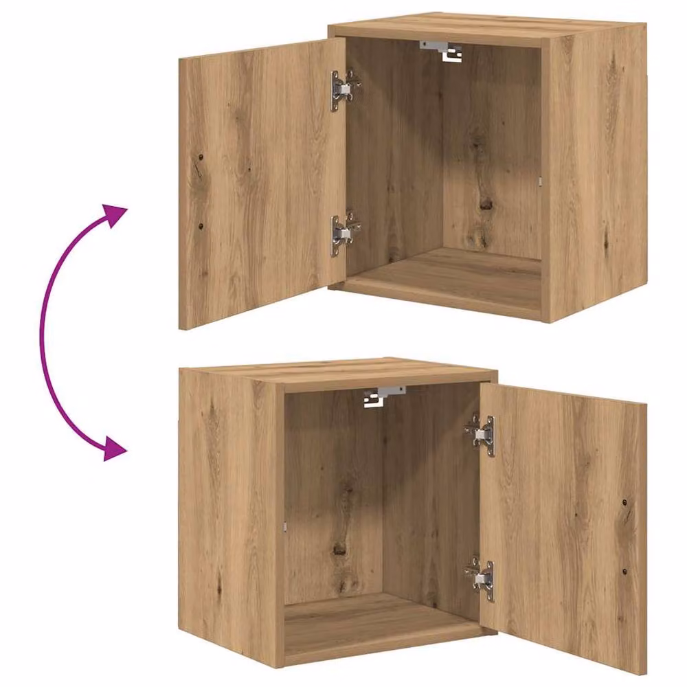 Berkfield Home Artisan Oak Wall Mounted Garage Cabinet in Brown – 4