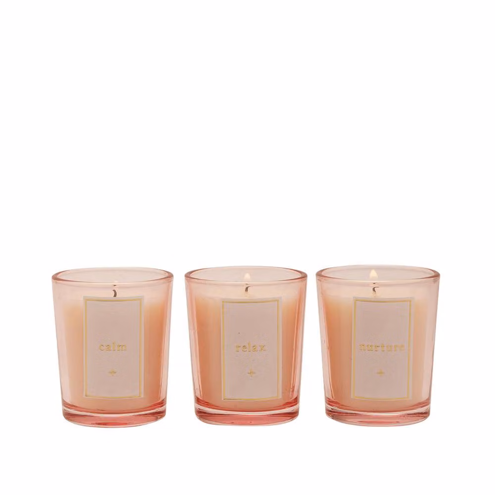 Bambino by Juliana Mummy To Be Mini Votive Candle Set in Light Pink – 3
