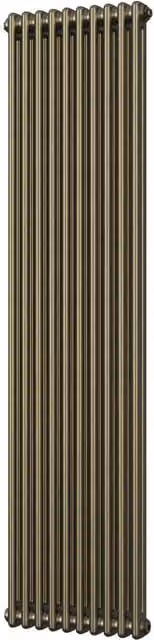 Alpha 2 Column Steel Radiator in Antique Brass Gold and Bronze