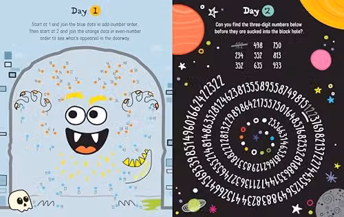 Usborne A Number Puzzle a Day Activity Book, Multicolour – 2