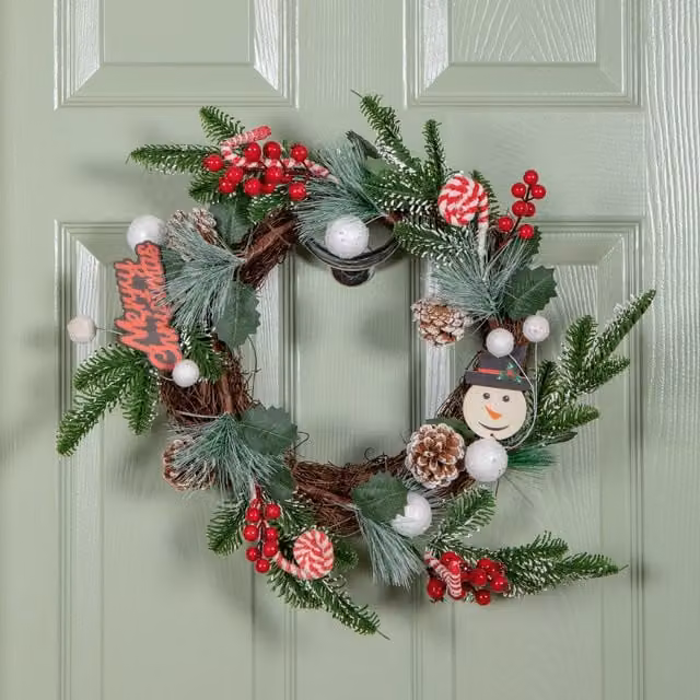 Samuel Alexander Candy Swirls Christmas Wreath in Multicolour, Diameter: 40 cm – 1