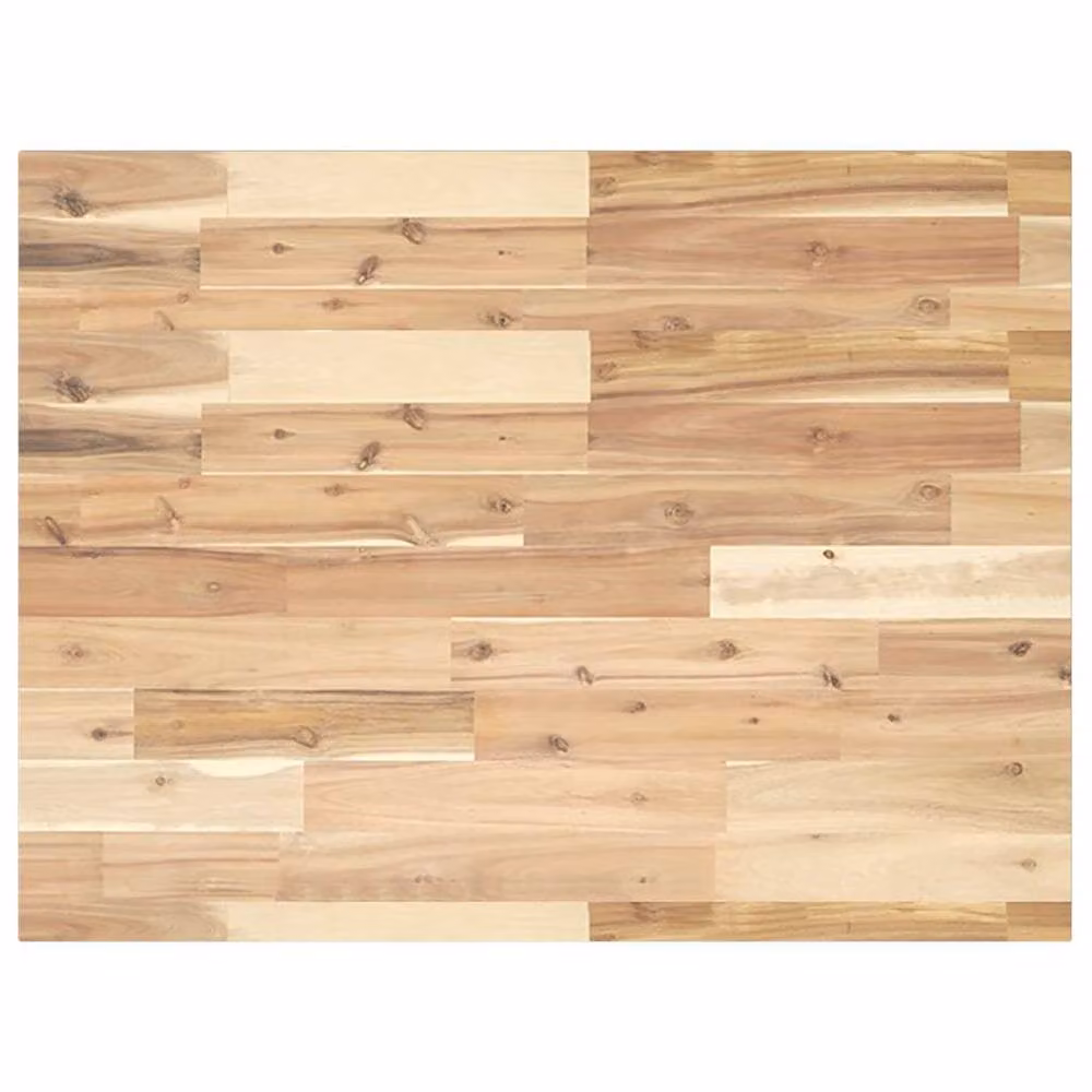 Berkfield Home Solid Wood Acacia Desk Top in Brown, W: 80 cm, D: 60 cm, H: 2 cm – 1
