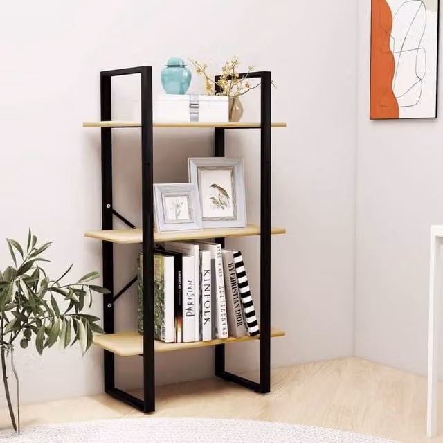 Berkfield Home Industrial Storage Shelf in Brown Solid Pine Wood with Adjustable Shelves, W/D/H: 60 x 30 x 105 cm