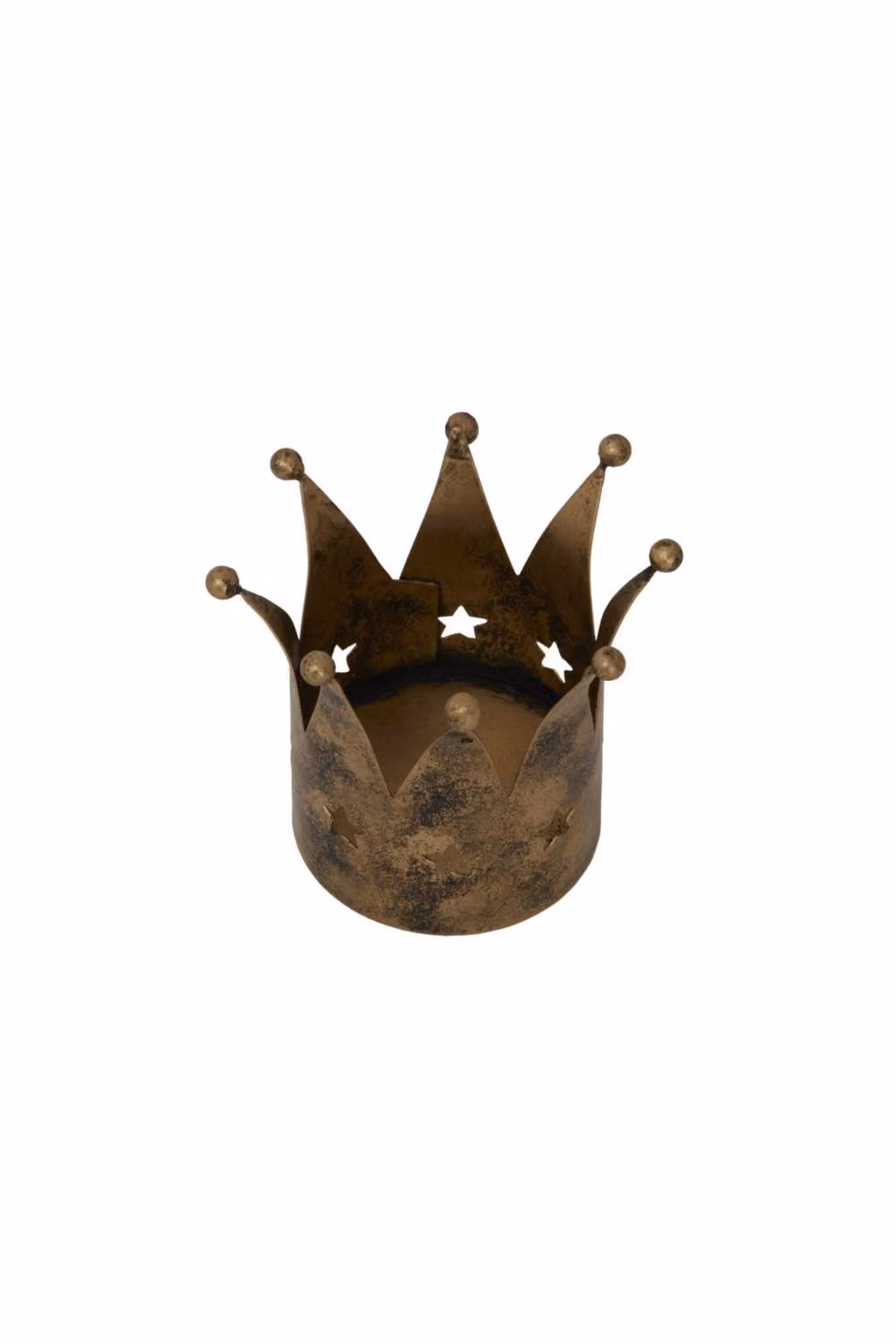 KDMD Antique Gold Crown Tealight Holder – 2