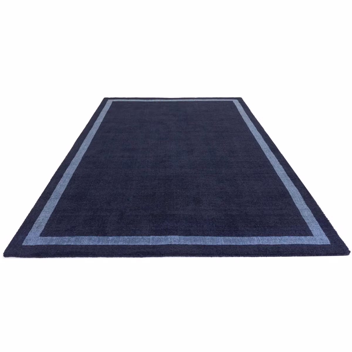 The Rug Shop UK Blue Handmade Plain Border Wool Area Rug, W: 160 cm, D: 230 cm – 4