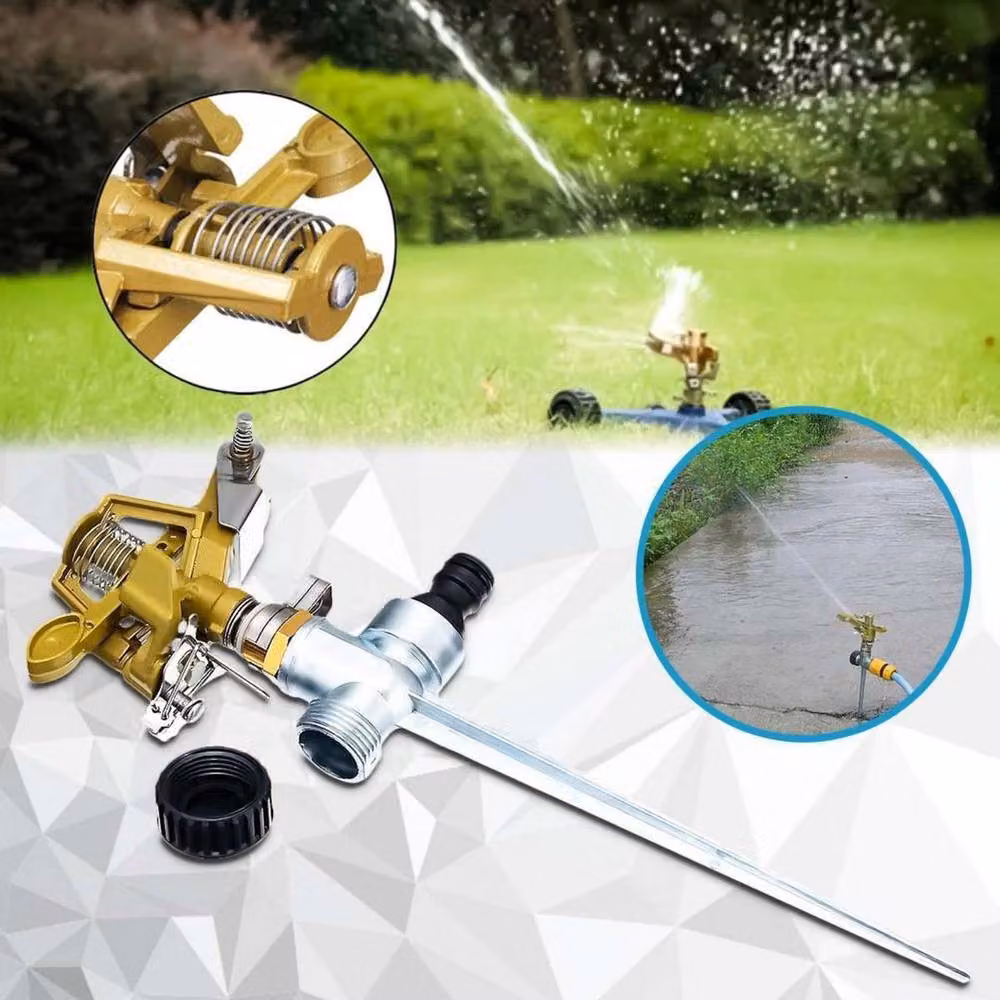 SPETLEK Rotating Water Sprayer in Gold for Garden and Lawn Irrigation – 3